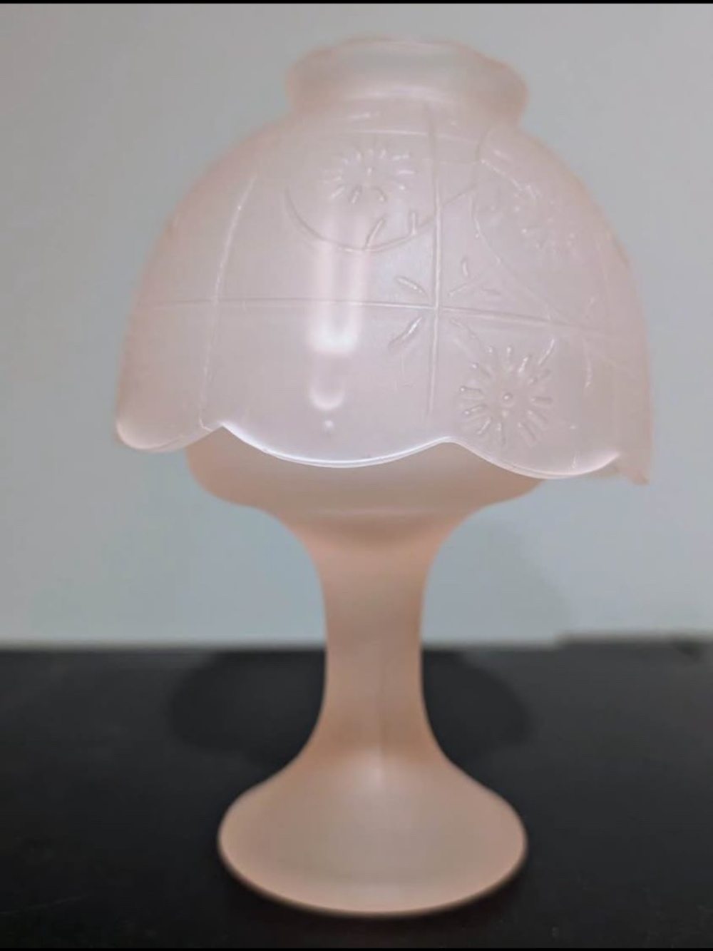 Vintage Westmoreland Pink Satin Glass Fairy Lamp